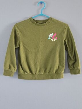*Back To School* Green Latino Sweatshirt Fkr Girls Small (6-7)